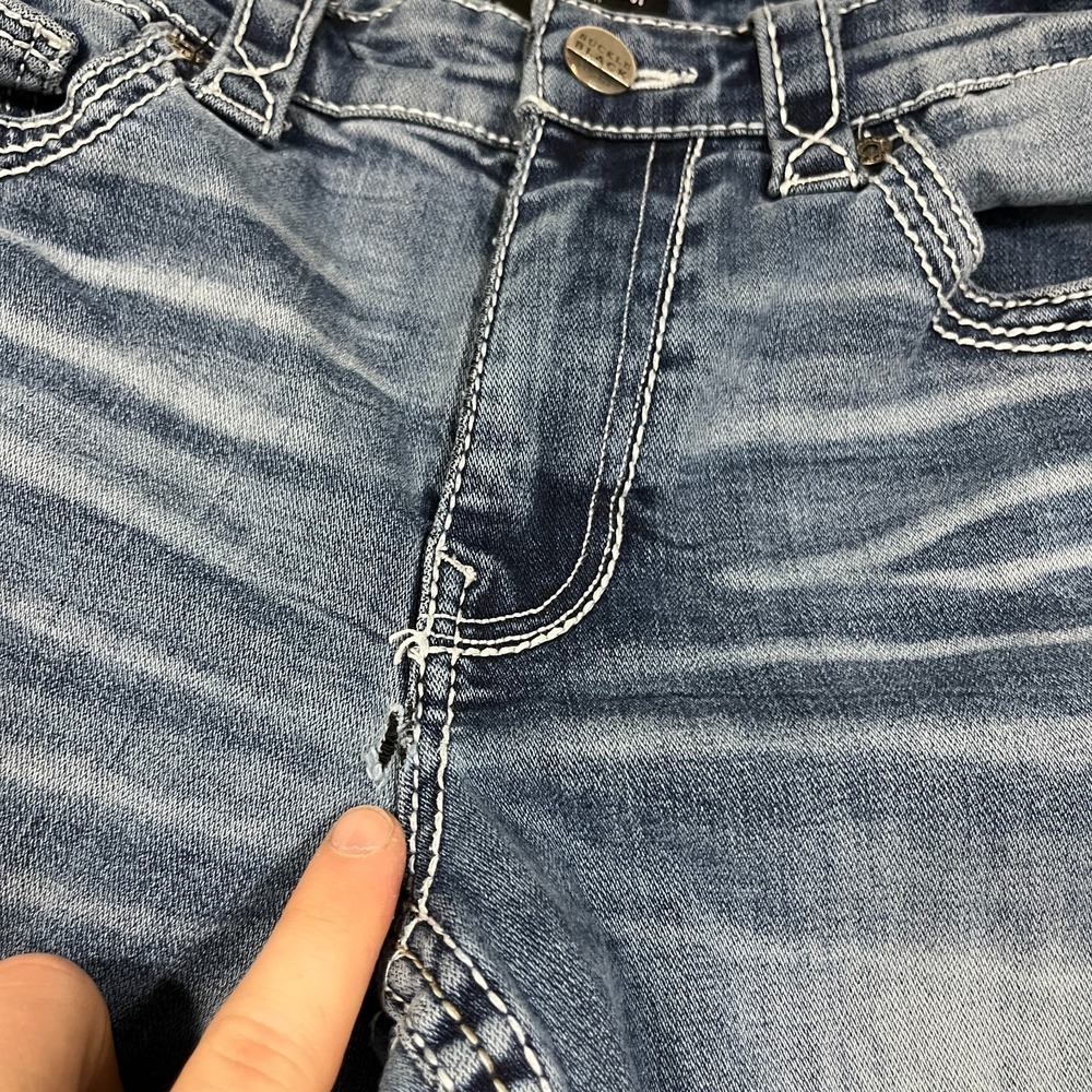 Buckle Black Jeans Mens 30x30 (Fit 30x29) Blue Slim Bootcut Stretch Cowboy Denim - Picture 2 of 13